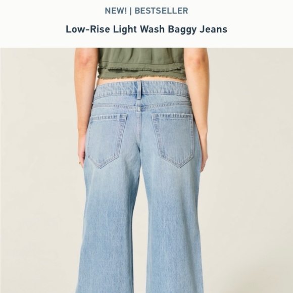 Hollister Low-rise Light Wash Wide-Leg Women's Jeans - Picture 2 of 5